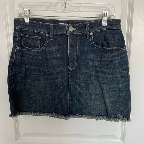 Express Jean Mini Skirt - Picture 1 of 3